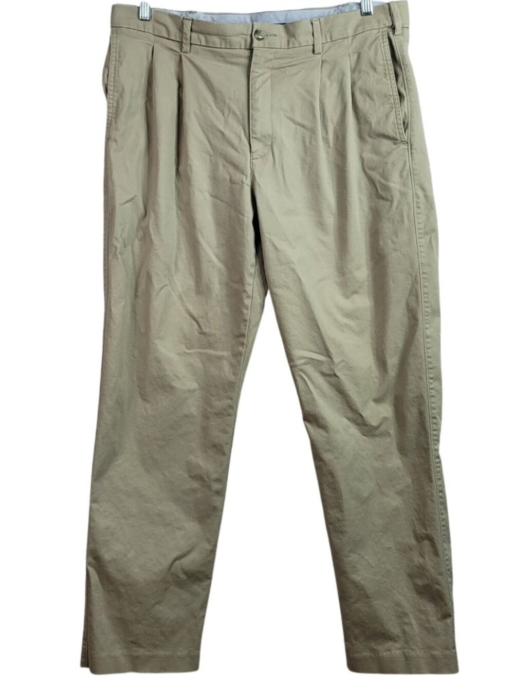 Savane Chino Pants Khaki SZ 36 Stretch Ultimate Performance Straight Expandable